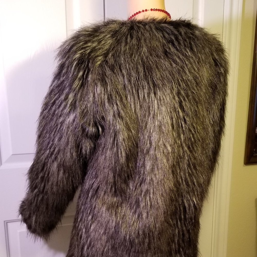 Simply Be Faux Fur Jacket, Sz. 10, NWOT